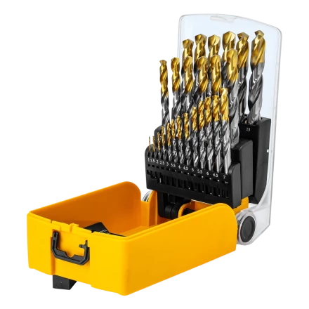 Набор сверл по металлу Denzel 723009, 1-13 мм, Р6М5-TiN, Golden Tip, 25 шт купить в Кургане