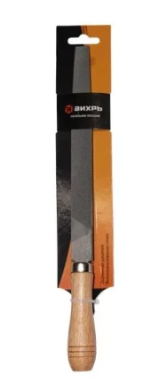 Напильник 200 мм плоский деревянная рукоятка Вихрь купить в Кургане