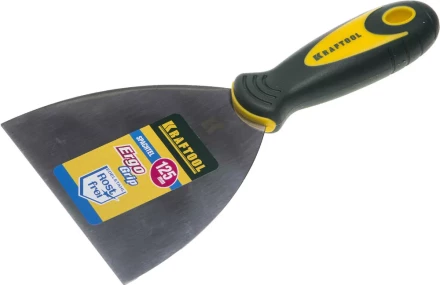 Шпательная лопатка KRAFTOOL с 2-компонент ручк, профилиров нержав полотно, 125мм 10035-125 купить в Кургане