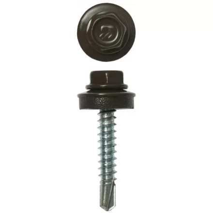 Саморезы ЗУБР окраш., RAL 8028 земел.-коричн., для крепл. кров. матер. к дерев. обреш., 4.8х29мм, 2500шт 4-300310-48-029-8028 купить в Кургане