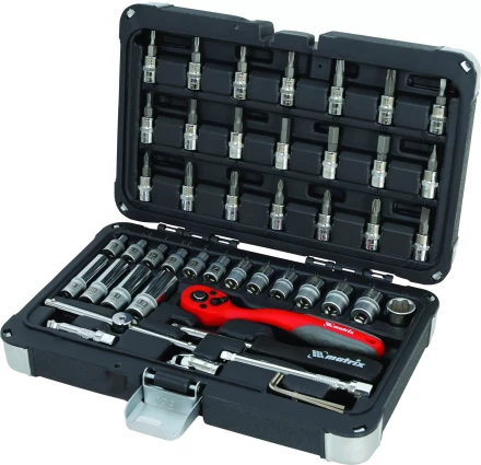Набор инструмента, 1/4&quot;, Cr-V, S2, усиленный кейс, 47 предм  MATRIX PROFESSIONAL 13550 купить в Кургане