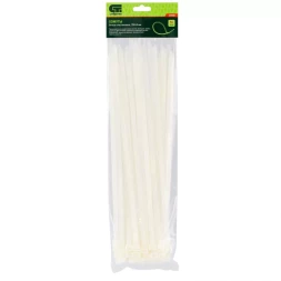 Хомуты 350 х 8 мм пластиковые белые 50 шт Сибртех 45580