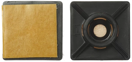 Площадка под хомут-стяжку ПХС самоклеющаяся нейлоновая черная серия МАСТЕР купить в Кургане