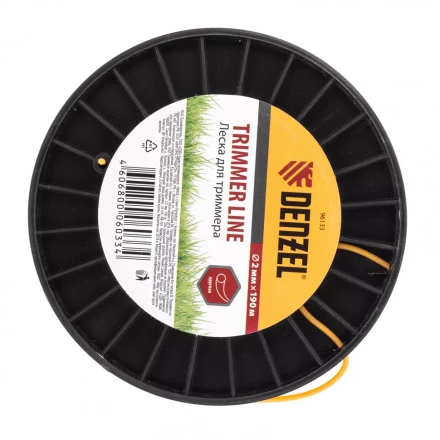 Леска для триммера круглая  2,0 мм 190 м на Din катушке Россия Denzel 96133 купить в Кургане