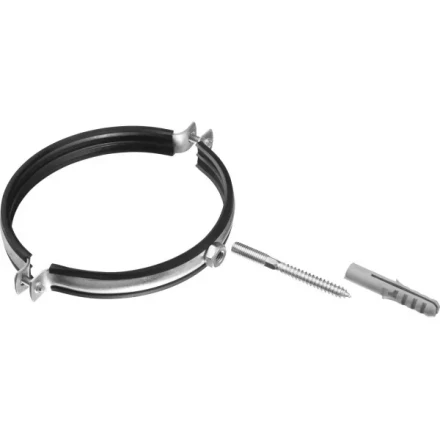 ЗУБР &quot;МАСТЕР&quot;. Хомут трубный с гайкой, оцинкованный, в комплекте с сантехнической шпилькой и дюбелем, 6&quot;, 1шт 37866-159-166 купить в Кургане