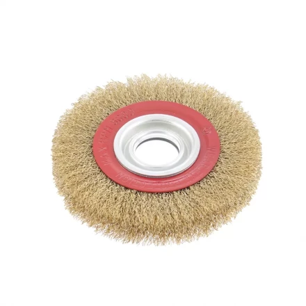 Щетка для точила 175 мм посадка 32 мм плоская латунированная витая проволока MTX 74661 купить в Кургане