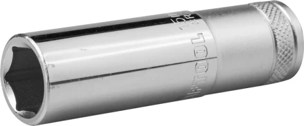 Торцовая головка KRAFTOOL &quot;INDUSTRIE QUALITAT&quot;, удлиненная, Cr-V, FLANK, хромосатинированная, 1/2&quot;, 15 мм 27807-15_z01 купить в Кургане