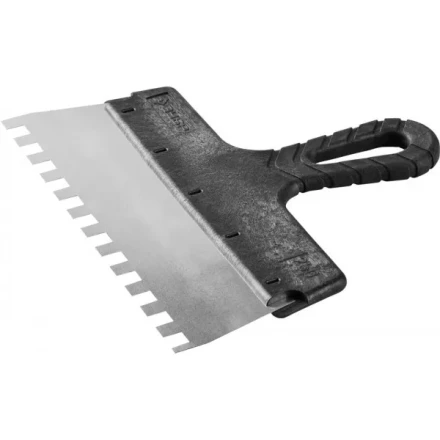 Шпатель ЗУБР &quot;МАСТЕР&quot; ФАСАДНЫЙ, нержавеющее полотно, 250мм, зуб 10х10мм 10078-25-10 купить в Кургане