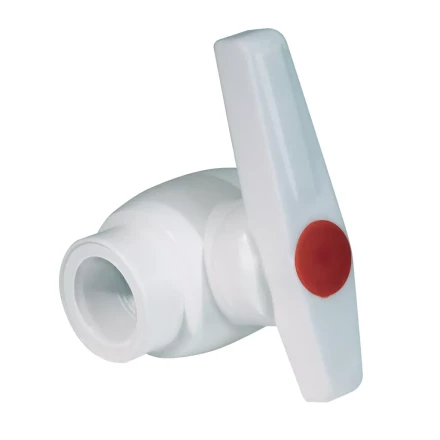 Кран шаровой PP-R 25мм белый (10/40) 45531 купить в Кургане