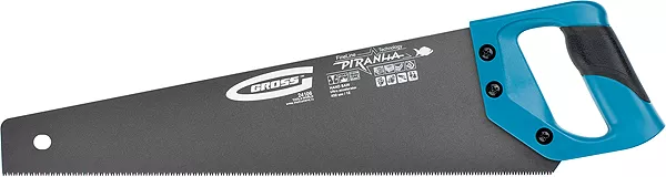 Ножовка по дереву "PIRANHA",400 мм,11-12 TPI,зуб-3D,кал.зуб,тефл.покр.полотна,2-х комп.рук-ка GROSS 24111 купить в Кургане