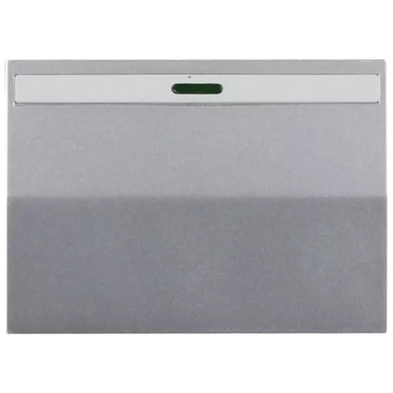 Выключатель СВЕТОЗАР &quot;ЭФФЕКТ&quot; проходн., с эффектом свечения, одноклав., без вставки и рамки, св.-серый метал., 10A/~250B SV-54438-SM купить в Кургане