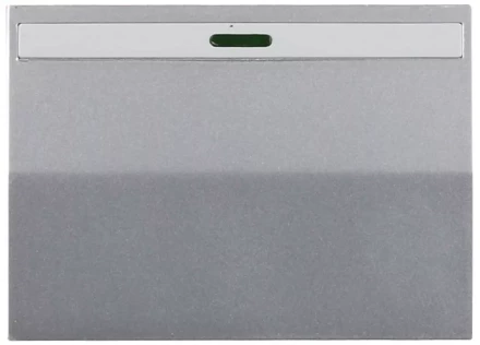 Выключатель СВЕТОЗАР &quot;ЭФФЕКТ&quot; проходн., с эффектом свечения, одноклав., без вставки и рамки, св.-серый метал., 10A/~250B SV-54438-SM купить в Кургане