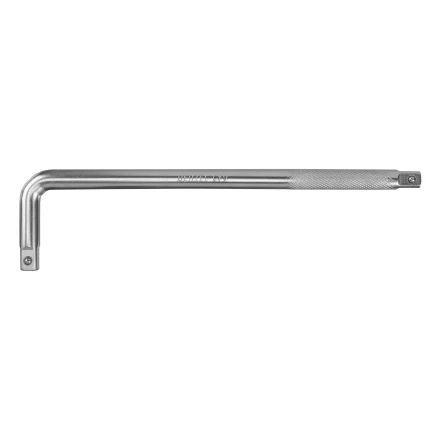 Вороток Г-образный, 300*75 мм, квадрат 1/2&quot;, CrV, матовый хром Denzel 14064 купить в Кургане