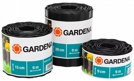 Бордюр черный 20 см , длина 9 м GARDENA купить в Кургане