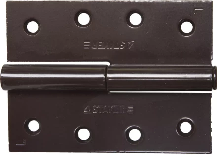 Петля дверная STAYER &quot;MASTER&quot; разъемная, цвет коричневый, левая, 100мм 37613-100-3L купить в Кургане