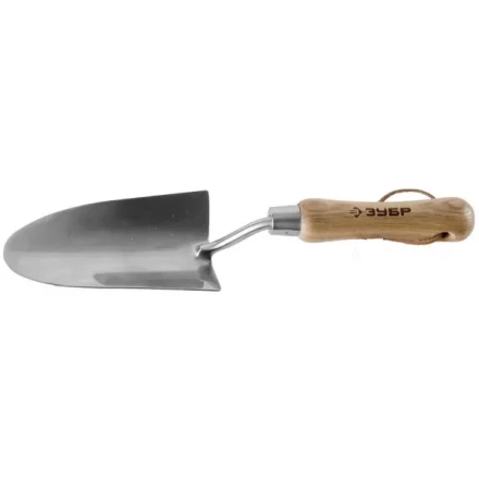 Совок ЗУБР &quot;ЭКСПЕРТ&quot; посадочный широкий из нержавеющей стали, деревянная ручка из ясеня, 150х85х335мм 4-39463_z01 купить в Кургане