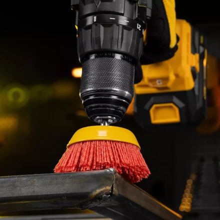 Щетка для дрели, 75 мм, Чашка, со шпилькой, нейлоновая щетина Denzel 74436 купить в Кургане