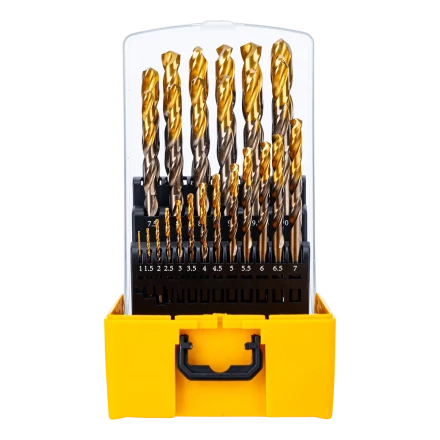 Набор сверл по металлу Denzel 723010, 1-13 мм, Р6М5К8-TiN, Golden Tip, 25 шт купить в Кургане