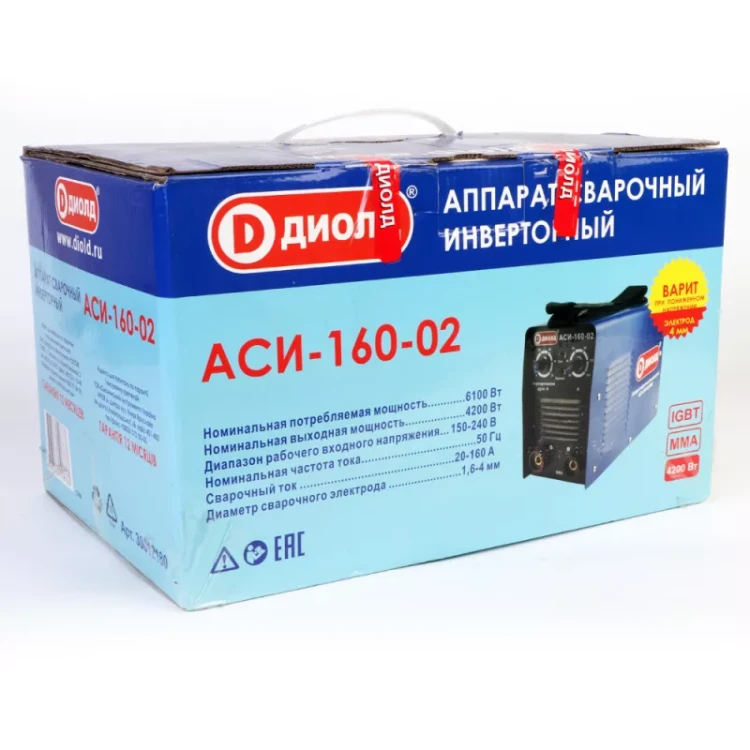 Аппарат сварочный инверторный Диолд АСИ-160-02 купить в Кургане
