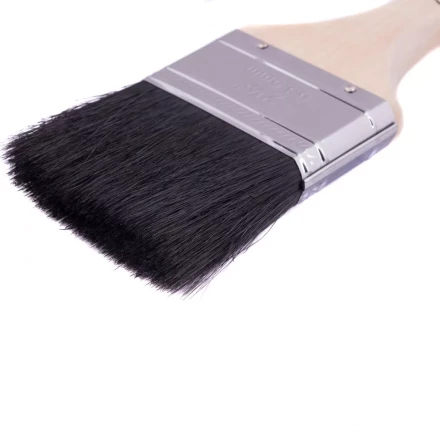 Кисть плоская натуральная черная щетина деревянная ручка размер 2,5 Mtx 82636 купить в Кургане