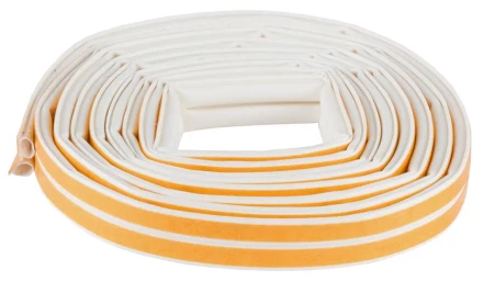 Уплотнитель ЗУБР силиконовый самоклеящийся, профиль &quot;O&quot;, белый, 6м 40925-006 купить в Кургане