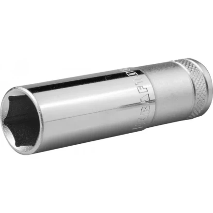 Торцовая головка KRAFTOOL &quot;INDUSTRIE QUALITAT&quot;, удлиненная, Cr-V, FLANK, хромосатинированная, 1/2&quot;, 16 мм 27807-16_z01 купить в Кургане