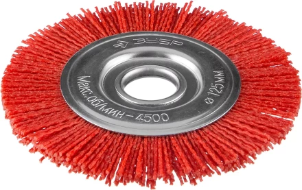 ЗУБР &quot;ПРОФЕССИОНАЛ&quot;. Щетка дисковая для УШМ, нейлоновая проволока с абразивным покрытием, 125х22мм 35160-125_z01 купить в Кургане