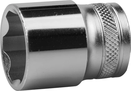 Торцовая головка KRAFTOOL "INDUSTRIE QUALITAT", Cr-V, FLANK, хромосатинированная, 1/2", 22 мм 27805-22_z01 купить в Кургане