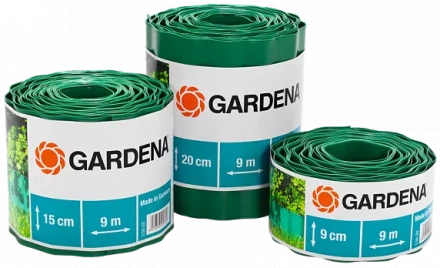 Бордюр зеленый 15 см, длина 9 м  GARDENA купить в Кургане