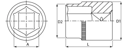 Головка торцевая 3/8&quot;DR 7 мм S04H3107  Jonnesway 48010 купить в Кургане