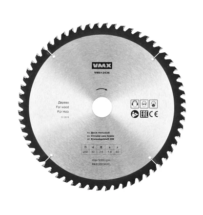 Диск пильный ф250х30 z60 дерево VMX 512436 купить в Кургане