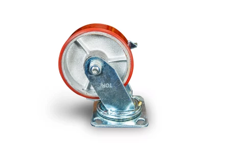 Колесо большегрузное поворотное SCpb 55 125 мм полиуретановое с тормозом (N) 1024152 купить в Кургане