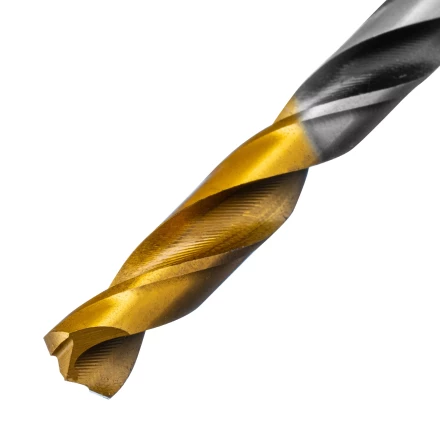 Сверло спиральное по металлу Denzel 6,5 x 93мм, Р6М5, Golden Tip, многогранная заточка, 718279 купить в Кургане