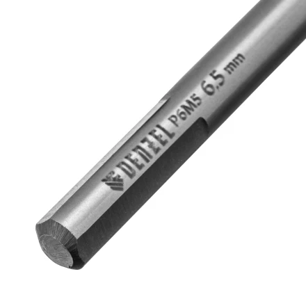 Сверло спиральное по металлу Denzel 6,5 x 93мм, Р6М5, Golden Tip, многогранная заточка, 718279 купить в Кургане