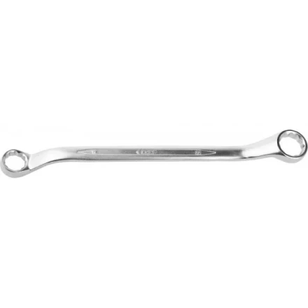 Ключ ЗУБР &quot;ПРОФИ&quot; гаечный накидной изогнутый, Cr-V сталь, хромированный, 19х22мм 27132-19-22 купить в Кургане