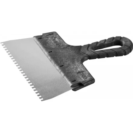 Шпатель ЗУБР &quot;МАСТЕР&quot; ФАСАДНЫЙ, нержавеющее полотно, 200мм, зуб 4х4мм 10078-20-04 купить в Кургане