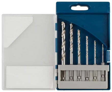 Набор ЗУБР &quot;ЭКСПЕРТ&quot;:  Сверла  по металлу, шестигранный хвостовик 1/4&quot;, быстрорежущая сталь Р6М5, 4,5,6,8,10мм, 5 пред 29623-H5 купить в Кургане